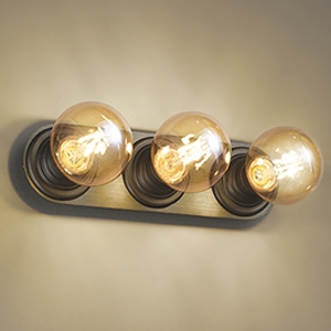 LEDブラケットライト 白熱灯器具30W×3灯相当 LED電球フィラメント形ボール球 3灯 口金E26 電球色 連続調光タイプ  壁面・天井面・傾斜面取付兼用 OB255138LC1