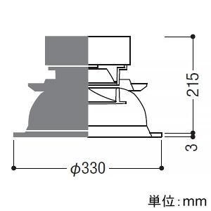 コイズミ照明 LEDベースダウンライト 4500lmクラス HID100W・FHT42W×3相当 埋込穴φ300mm 調光調色 電球色〜昼白色 電源別売 LEDベースダウンライト 4500lmクラス HID100W・FHT42W×3相当 埋込穴φ300mm 調光調色 電球色〜昼白色 電源別売 XD91812L 画像2