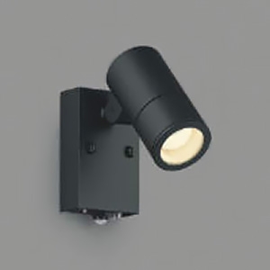 LEDスポットライト 防雨型 白熱球60W相当 散光配光 非調光 昼白色 タイマー付人感センサ付 ランプ付 サテンブラック AU54115