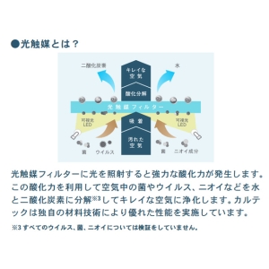 カルテック TABLE AIR テーブルエアー キレイな空気のパーテーション 光触媒除菌脱臭機能付き ブラック TABLE AIR テーブルエアー キレイな空気のパーテーション 光触媒除菌脱臭機能付き ブラック KL-T01-M-K 画像5