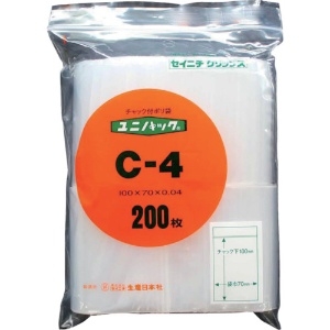 セイニチ 「ユニパック」 C-4 100×70×0.04 (200枚入) (後継品:C4100) C-4