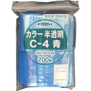 セイニチ 「ユニパック」 C-4 青 100×70×0.04 (200枚入) C-4-CB