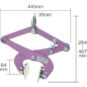 スーパー コンクリート二次製品用吊クランプ(パッド式) 容量:500kg コンクリート二次製品用吊クランプ(パッド式) 容量:500kg CGC-500N 画像2