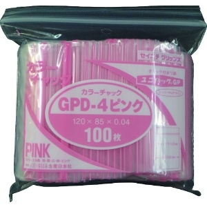 セイニチ ユニパック GP D‐4 カラーチャック ピンク GP