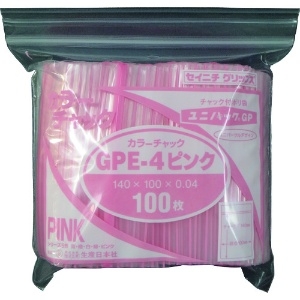 セイニチ ユニパック GP E‐4 カラーチャック ピンク GP