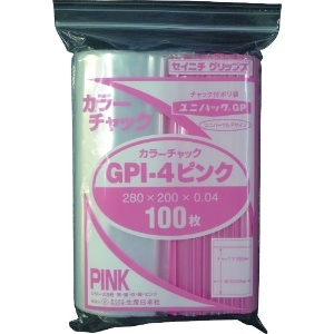 セイニチ ユニパック GP I‐4 カラーチャック ピンク GP