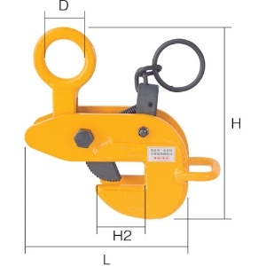 スーパー 横吊クランプ(ロックハンドル式・先割型) HLC1U