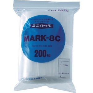 セイニチ 「ユニパック」 MARK-8D 120×85×0.08 200枚入 (後継品:MARK8D100) MARK-8D