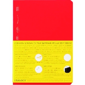 STALOGY 1/2イヤーノート A6レッド S4116