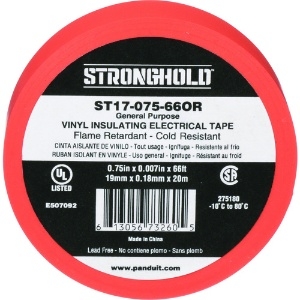 ストロングホールド StrongHoldビニールテープ 一般用途用 オレンジ 幅19.1mm 長さ20m ST17-075-66OR ST17-075-66OR