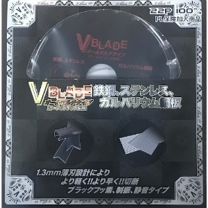 ツールジャパン 『V BLADE』鉄鋼、ステンレス、ガルバリウム鋼板 オールマルチタイプ 100×22P VB-100TK