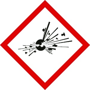 日本緑十字社 GHSステッカー標識 爆弾の爆発 GHS-3(中) 70×70mm 5枚組 PET 037203