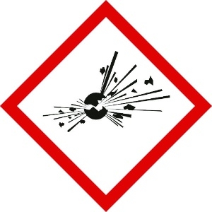 日本緑十字社 GHSステッカー標識 爆弾の爆発 GHS-3(小) 40×40mm 5枚組 PET 037303