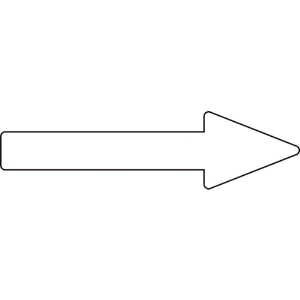 日本緑十字社 配管方向表示ステッカー →白矢印 貼矢87 30×100mm 10枚組 エンビ 193787