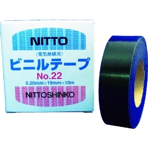 屋外用ビニールテープNo.22 0.2mm×19mm×10m 黒 22-19