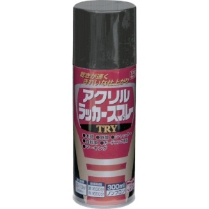 ニッぺ アクリルラッカースプレーTRY 300ml ブラック 222T003-300