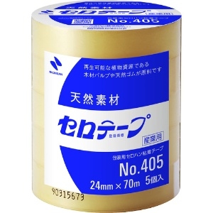 ニチバン セロテープ 405 24mm×70m バイオマスマーク認定製品 5巻入り 405-24X70_set