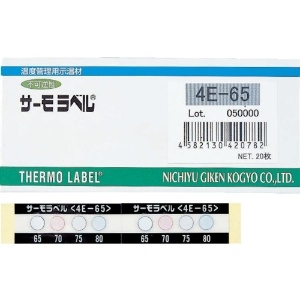 日油技研 サーモラベル4点表示屋外対応型 不可逆性 50度 4E-50