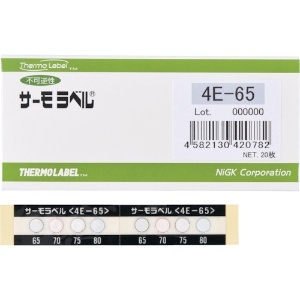 日油技研 サーモラベル4点表示屋外対応型 不可逆性 60度 4E-60