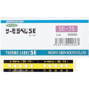 日油技研 サーモラベル5点表示屋外対応型 不可逆性 50度 5E-50