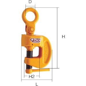 ネツレン HP-Y型 1-1/2TON 引張りクランプ HP-Y型 1-1/2TON 引張りクランプ C2350 画像2