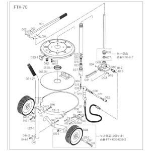 TRUSCO FTK70用 下ハンドル FTK-021-1