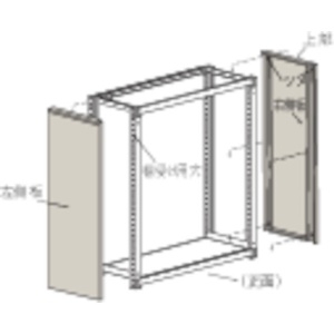 TRUSCO M3・M5型棚用はめ込み式側板 750XH1800 ネオグレー GMM-67