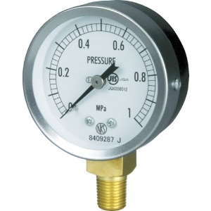 長野 JIS汎用形圧力計A枠(テーパー) 圧力レンジ(MPa):0.0〜0.40 GS50-171-0.4MP
