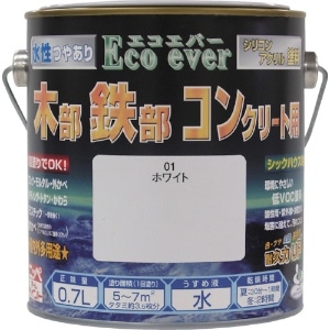 ニッぺ 水性エコエバー 0.7L ホワイト HWX001-0.7