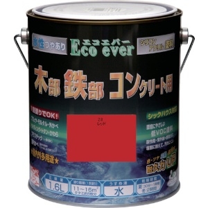 ニッぺ 水性エコエバー 1.6L レッド HWX028-1.6