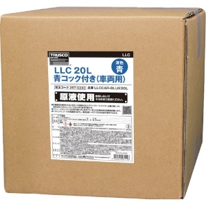 TRUSCO LLC 20L 青 コック付き(車両用) LLCCAR-BLUE20L