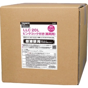 TRUSCO LLC 20L ピンク コック付き(車両用) LLCCAR-PINK20L