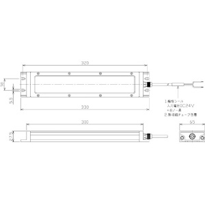 日機 防水型LEDフラット型ライト 15W DC24V 防水型LEDフラット型ライト 15W DC24V NLE20CN-DC 画像2