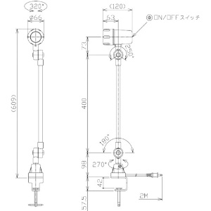 日機 クランプ固定式LEDスポットライト 4.5W AC100V クランプ固定式LEDスポットライト 4.5W AC100V NLSS03CBT-AC 画像2