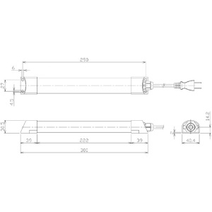 日機 簡易防水型LEDリニアライト AC100〜120V 簡易防水型LEDリニアライト AC100〜120V NLT2-10-AC-S 画像2