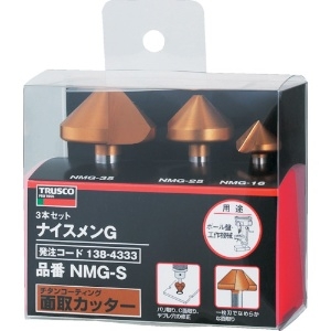 TRUSCO ナイスメンGセット チタンコーティング 3本組 NMG-S