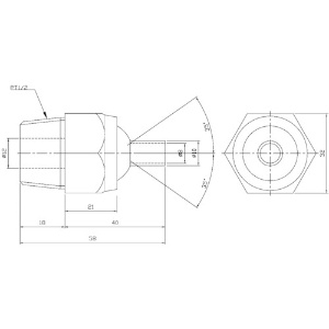 日機 ポイントフィットノズル PT1/2 L40 ポイントフィットノズル PT1/2 L40 NNPT 画像2