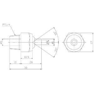 日機 ポイントフィットノズル PT1/4 L20 ポイントフィットノズル PT1/4 L20 NNPT 画像2