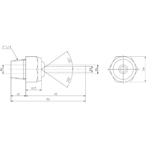 日機 ポイントフィットノズル PT1/4 L40 ポイントフィットノズル PT1/4 L40 NNPT 画像2