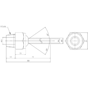 日機 ポイントフィットノズル PT3/8 L70 ポイントフィットノズル PT3/8 L70 NNPT 画像2