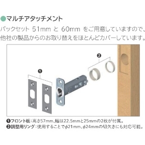 長沢 Vi-Clear TXS-G91R 間仕切錠 VSA 51 Vi-Clear TXS-G91R 間仕切錠 VSA 51 NTXSG91R51 画像2