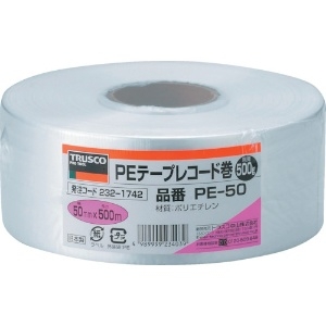 TRUSCO PEテープ 幅50mmX長さ500m 白 PE-50