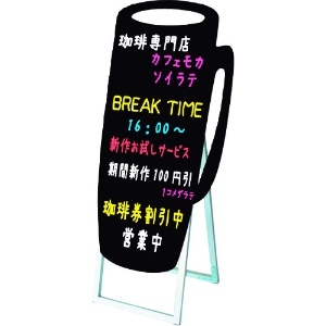 TOKISEI ポップルスタンド看板シルエット 45×90片面ブラック カップ形 PPSKSL45X90KCCPB