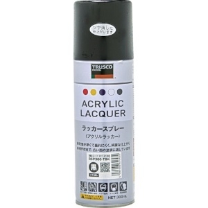 TRUSCO アクリルラッカースプレー ツヤ消しブラック 300ml RSP300-TBK