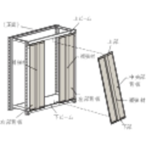 TRUSCO M2型棚用はめ込み式背板 W1800XH1800 ネオグレー SM2-66