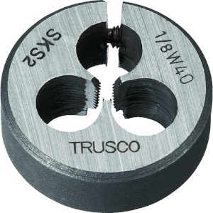 TRUSCO 丸ダイス 25径 ウイットねじ 1/2W12 (SKS) T25D-1/2W12