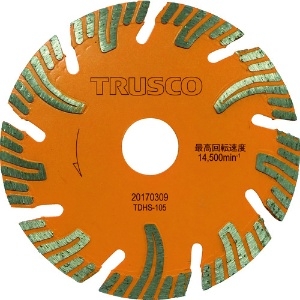 TRUSCO ダイヤモンドカッタープロテクトセグメント 105X1.7TX20 TDHS-105