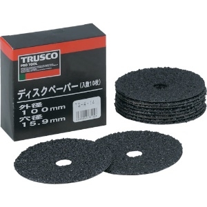 TRUSCO ディスクペーパー4型 Φ100X15.9 #120 (10枚入) TG4-120