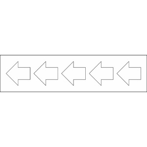 TRUSCO 配管用ステッカー 方向表示 カッティング矢印 36X36 白 5枚 TPS-CYW