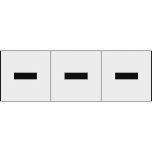 TRUSCO アルファベットステッカー 30×30 ハイフン 透明地/黒文字 3枚入 TSN-30-BR-TM
